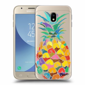 Picasee Samsung Galaxy J3 2017 J330F Hülle - Transparentes Silikon - Pineapple