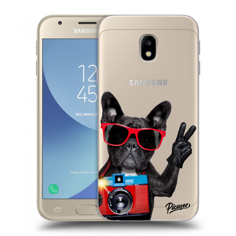 Picasee Samsung Galaxy J3 2017 J330F Hülle - Transparentes Silikon - French Bulldog