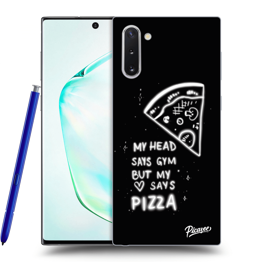 Picasee Samsung Galaxy Note 10 N970F Hülle - Schwarzes Silikon - Pizza