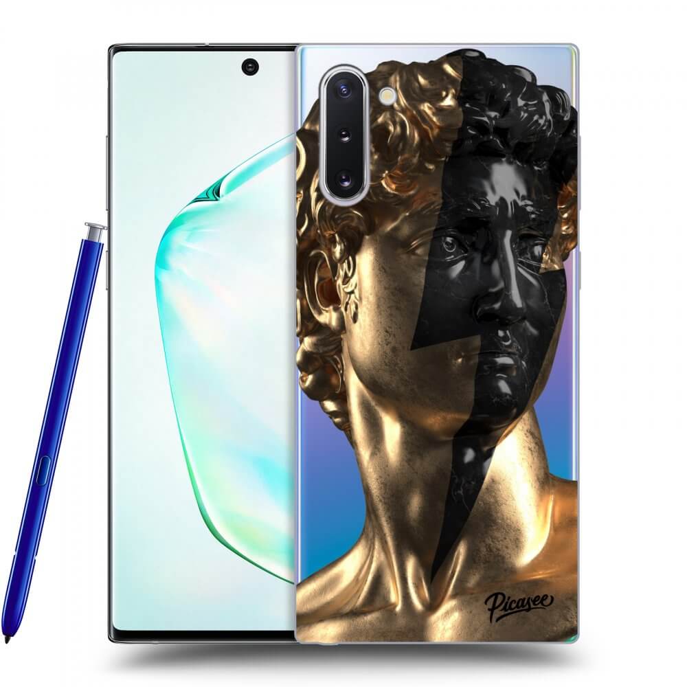 Picasee Samsung Galaxy Note 10 N970F Hülle - Transparentes Silikon - Wildfire - Gold