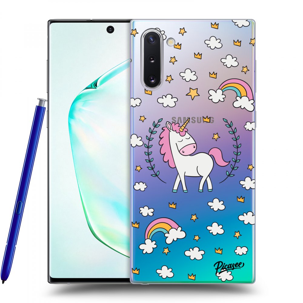 Picasee Samsung Galaxy Note 10 N970F Hülle - Transparentes Silikon - Unicorn star heaven