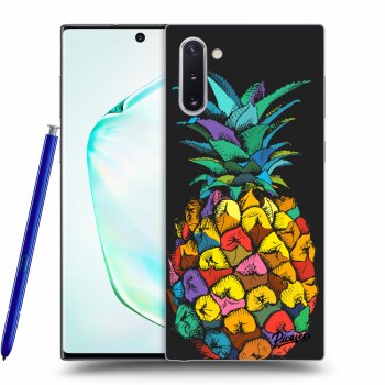 Picasee Samsung Galaxy Note 10 N970F Hülle - Schwarzes Silikon - Pineapple