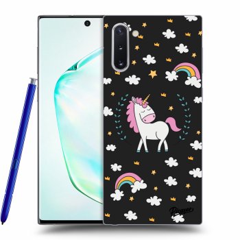 Picasee Samsung Galaxy Note 10 N970F Hülle - Schwarzes Silikon - Unicorn star heaven
