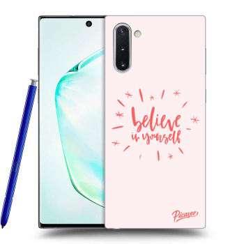 Picasee Samsung Galaxy Note 10 N970F Hülle - Schwarzes Silikon - Believe in yourself