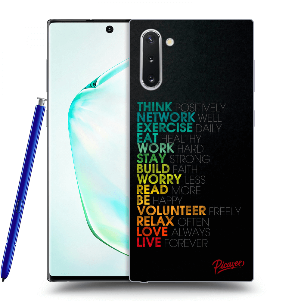 Picasee Samsung Galaxy Note 10 N970F Hülle - Transparentes Silikon - Motto life