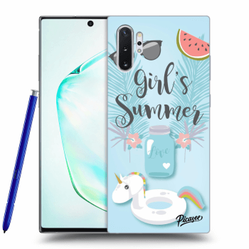 Picasee Samsung Galaxy Note 10+ N975F Hülle - Schwarzes Silikon - Girls Summer