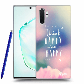 Picasee Samsung Galaxy Note 10+ N975F Hülle - Transparentes Silikon - Think happy be happy