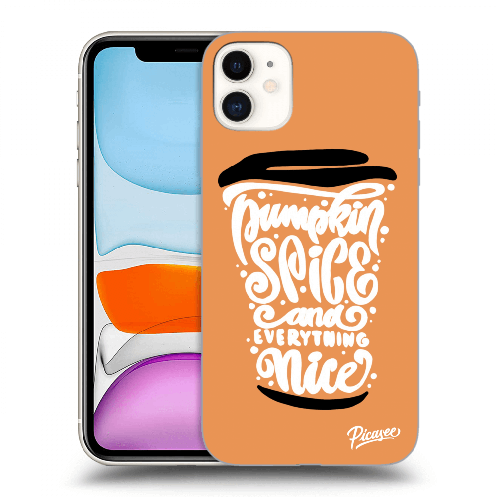 Picasee Apple iPhone 11 Hülle - Transparentes Silikon - Pumpkin coffee