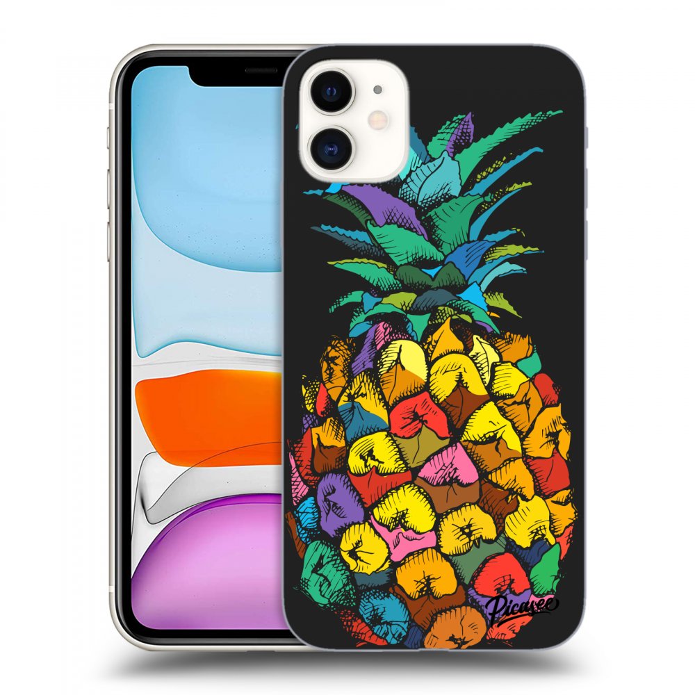 Picasee Apple iPhone 11 Hülle - Schwarzes Silikon - Pineapple