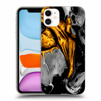 Picasee Apple iPhone 11 Hülle - Schwarzes Silikon - Black Gold