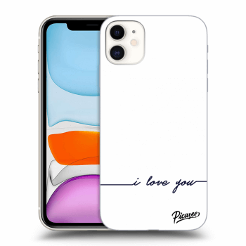 Picasee Apple iPhone 11 Hülle - Schwarzes Silikon - I love you