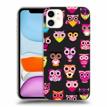 Picasee Apple iPhone 11 Hülle - Schwarzes Silikon - Owls