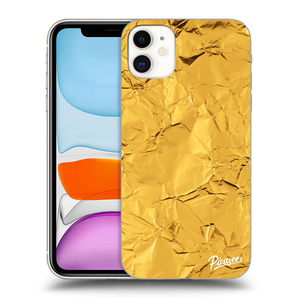 Picasee Apple iPhone 11 Hülle - Transparentes Silikon - Gold