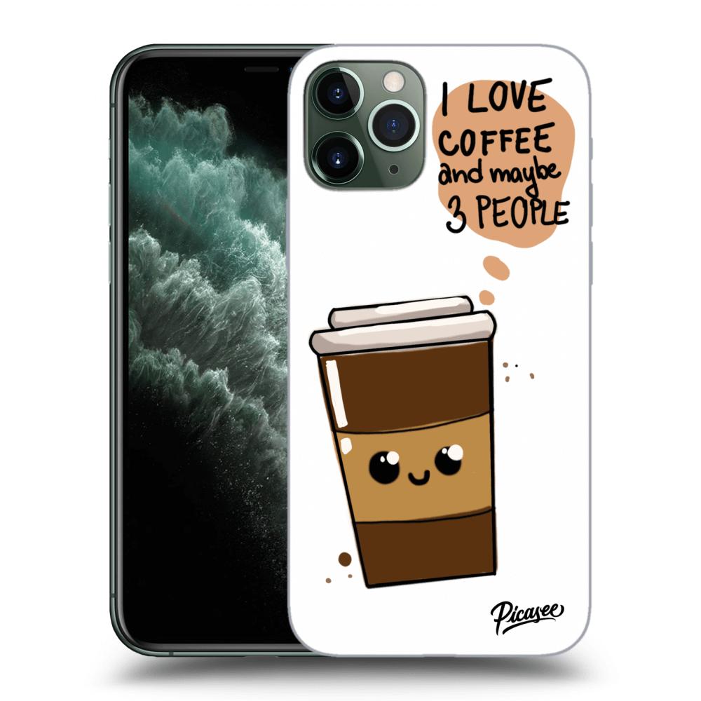 Picasee Apple iPhone 11 Pro Hülle - Schwarzes Silikon - Cute coffee