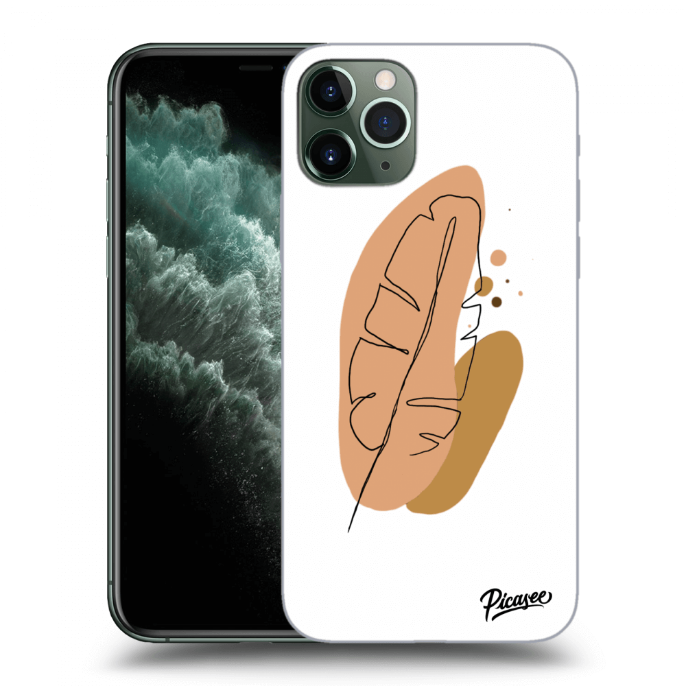 Picasee Apple iPhone 11 Pro Hülle - Transparentes Silikon - Feather brown