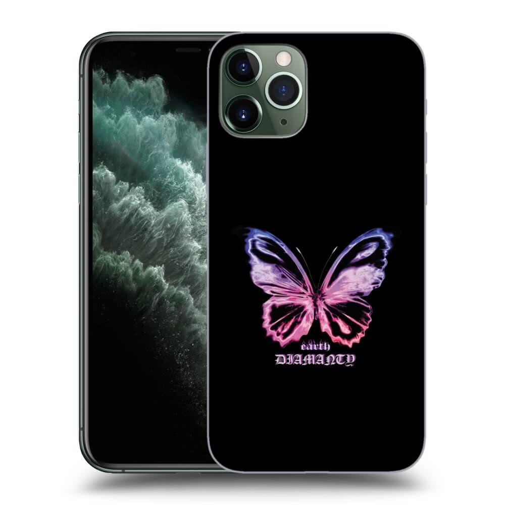 Picasee Apple iPhone 11 Pro Hülle - Transparentes Silikon - Diamanty Purple