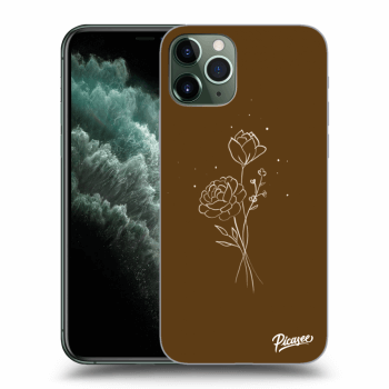 Hülle für Apple iPhone 11 Pro - Brown flowers