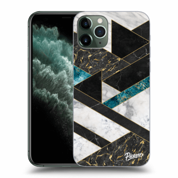 Picasee Apple iPhone 11 Pro Hülle - Transparentes Silikon - Dark geometry