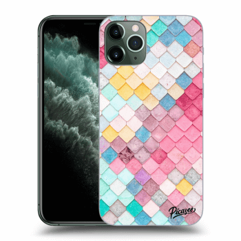 Picasee Apple iPhone 11 Pro Hülle - Transparentes Silikon - Farbiges Dach
