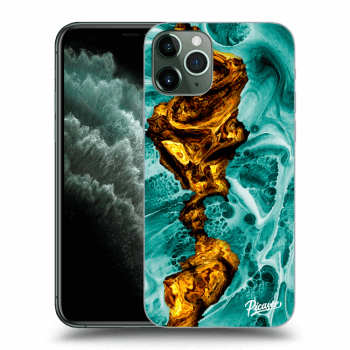 Picasee Apple iPhone 11 Pro Hülle - Transparentes Silikon - Goldsky
