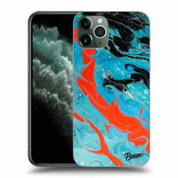 Picasee Apple iPhone 11 Pro Hülle - Transparentes Silikon - Blue Magma
