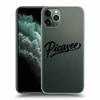 Picasee Apple iPhone 11 Pro Hülle - Transparentes Silikon - Picasee - black