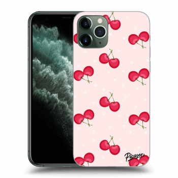 Picasee Apple iPhone 11 Pro Hülle - Transparentes Silikon - Cherries