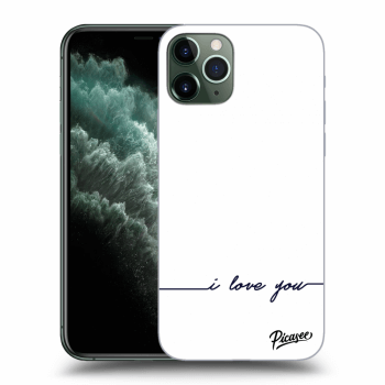 Picasee Apple iPhone 11 Pro Hülle - Transparentes Silikon - Ich liebe dich