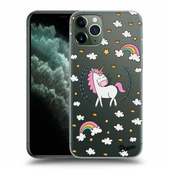 Picasee Apple iPhone 11 Pro Hülle - Transparentes Silikon - Einhorn Sternenhimmel