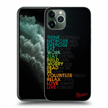 Picasee Apple iPhone 11 Pro Hülle - Transparentes Silikon - Motto life