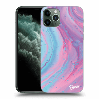 Picasee Apple iPhone 11 Pro Hülle - Transparentes Silikon - Pink liquid