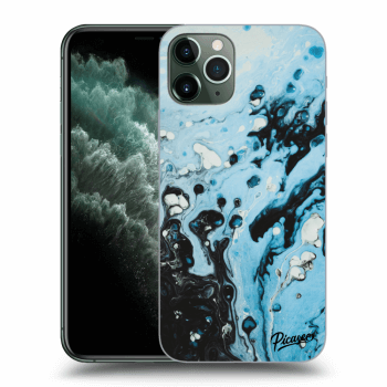 Picasee Apple iPhone 11 Pro Hülle - Transparentes Silikon - Organic blue