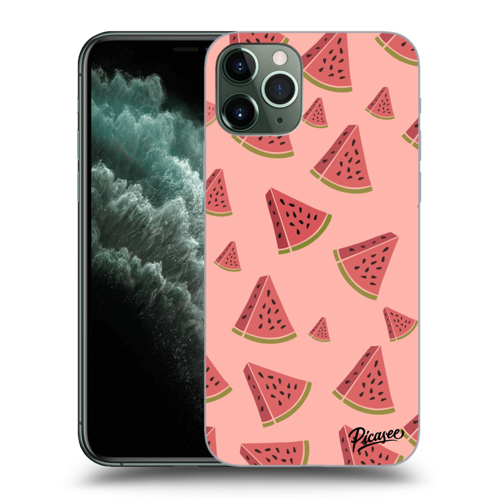 Picasee Apple iPhone 11 Pro Hülle - Schwarzes Silikon - Watermelon
