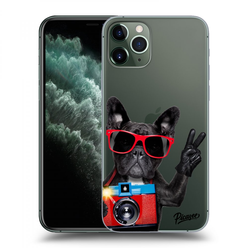 Picasee Apple iPhone 11 Pro Hülle - Transparentes Silikon - French Bulldog