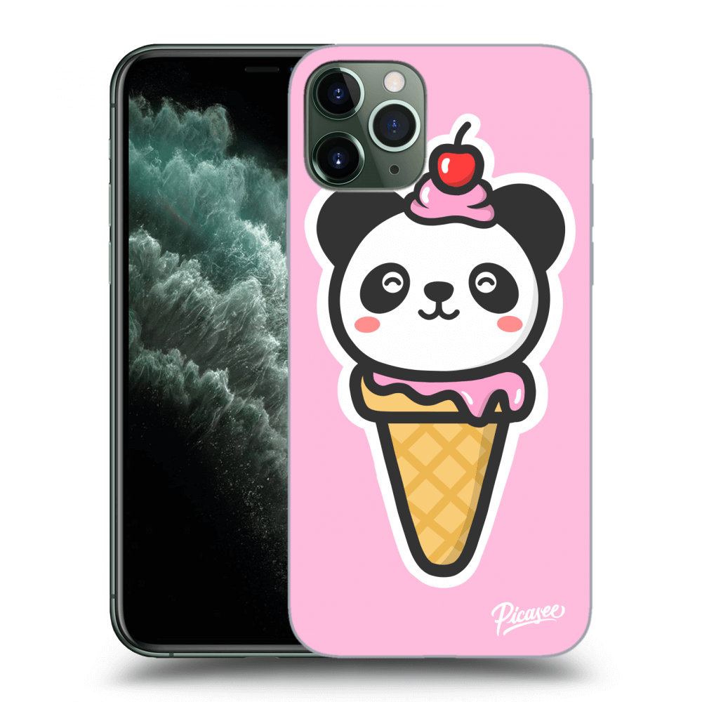 Picasee Apple iPhone 11 Pro Hülle - Transparentes Silikon - Ice Cream Panda