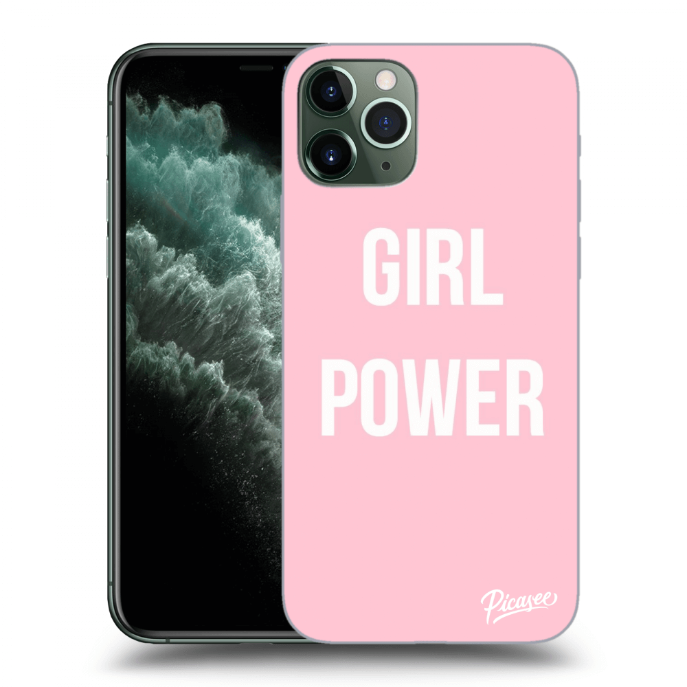 Picasee Apple iPhone 11 Pro Max Hülle - Schwarzes Silikon - Girl power