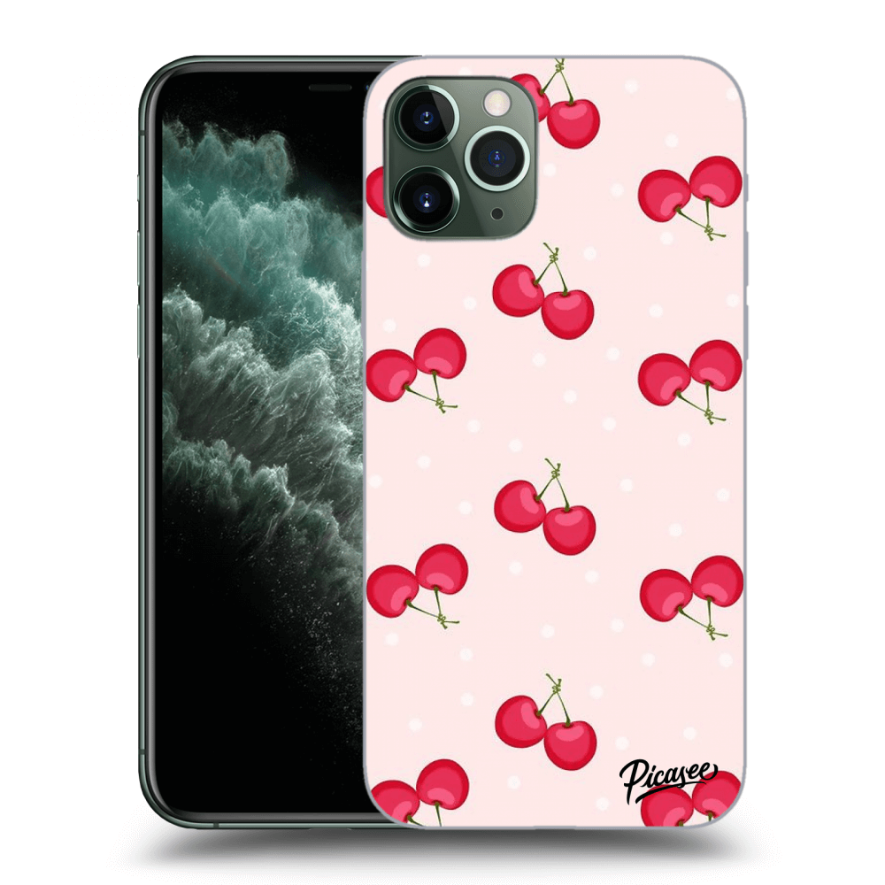 Picasee Apple iPhone 11 Pro Max Hülle - Transparentes Silikon - Cherries