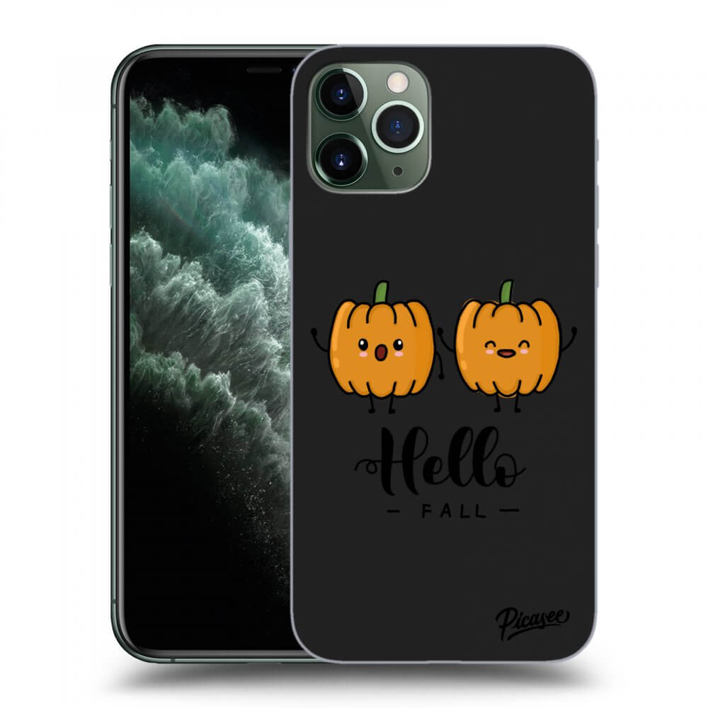 Picasee Apple iPhone 11 Pro Max Hülle - Schwarzes Silikon - Hallo Fall