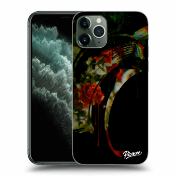 Picasee Apple iPhone 11 Pro Max Hülle - Schwarzes Silikon - Roses black