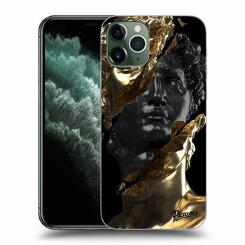 Picasee Apple iPhone 11 Pro Max Hülle - Schwarzes Silikon - Gold - Black