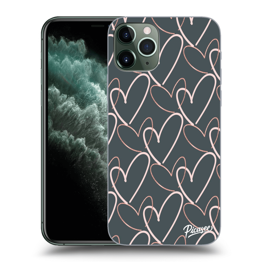 Picasee Apple iPhone 11 Pro Max Hülle - Schwarzes Silikon - Lots of love