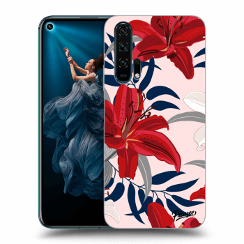 Picasee Honor 20 Pro Hülle - Transparentes Silikon - Red Lily