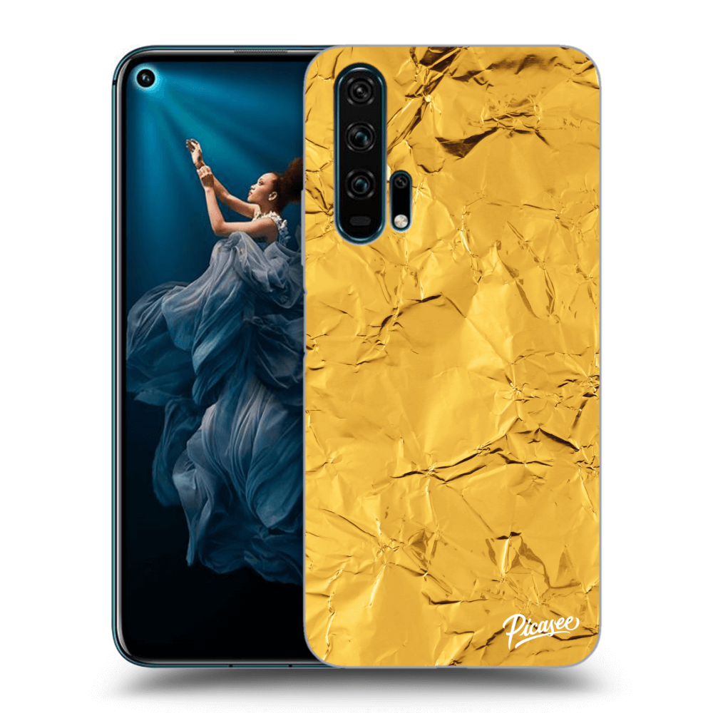 Picasee Honor 20 Pro Hülle - Transparentes Silikon - Gold