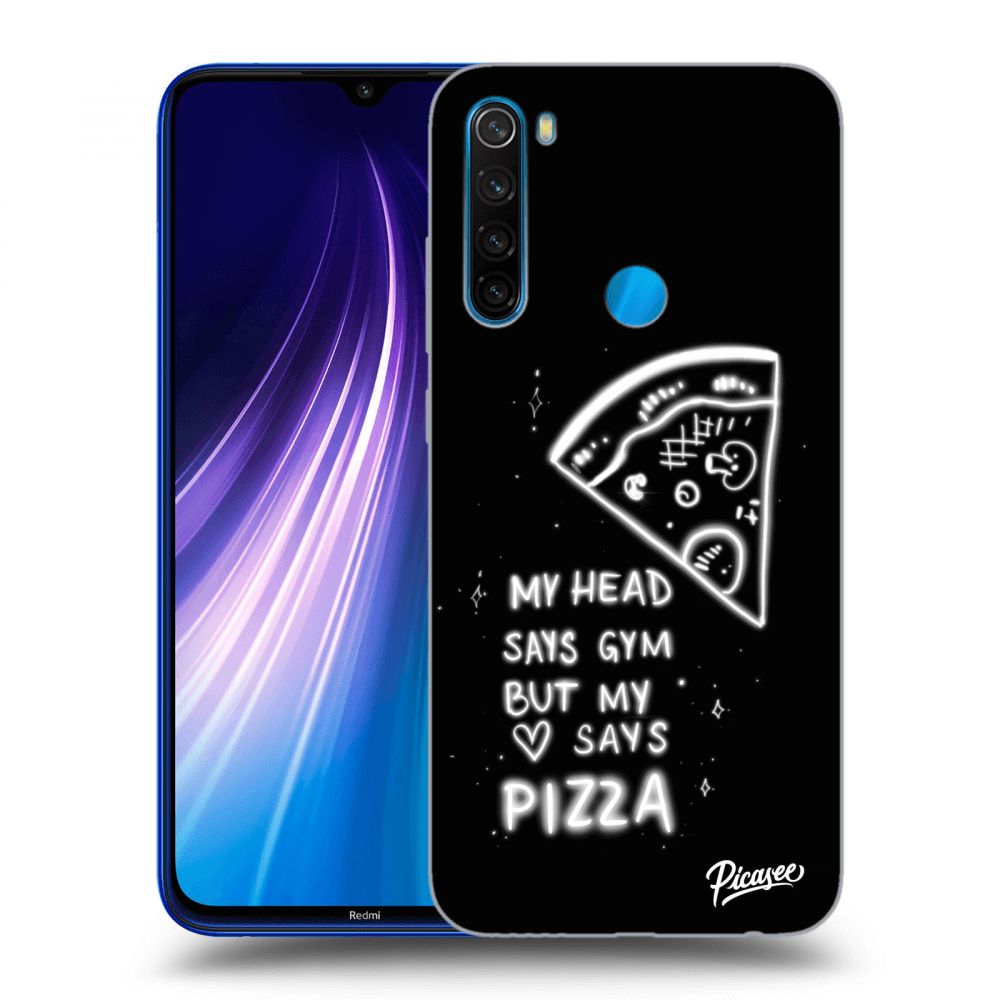 Picasee Xiaomi Redmi Note 8 Hülle - Transparentes Silikon - Pizza