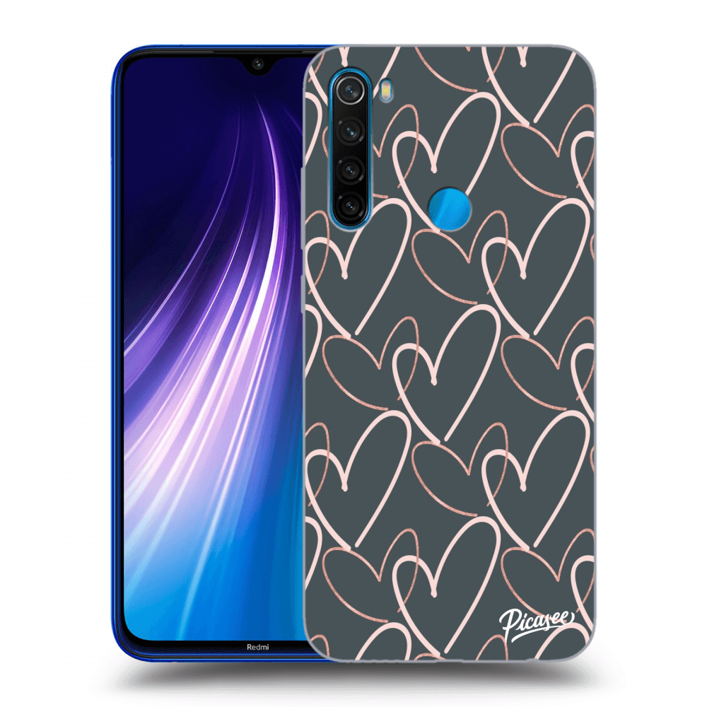 Picasee Xiaomi Redmi Note 8 Hülle - Schwarzes Silikon - Lots of love