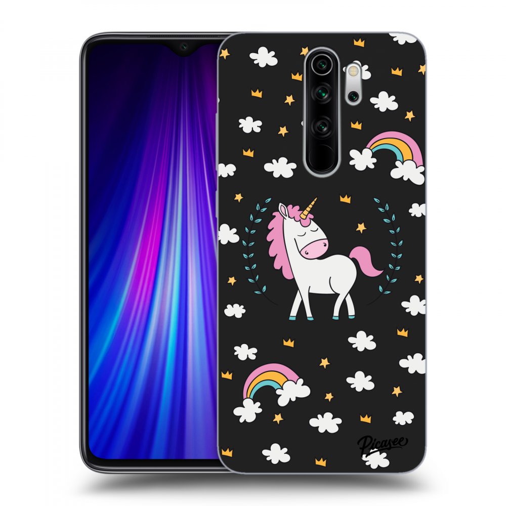 Picasee Xiaomi Redmi Note 8 Pro Hülle - Schwarzes Silikon - Unicorn star heaven