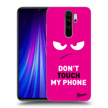 Picasee Xiaomi Redmi Note 8 Pro Hülle - Schwarzes Silikon - Angry Eyes - Pink