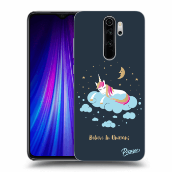Picasee Xiaomi Redmi Note 8 Pro Hülle - Schwarzes Silikon - Believe In Unicorns