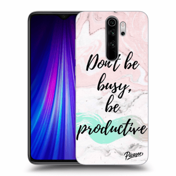 Picasee Xiaomi Redmi Note 8 Pro Hülle - Schwarzes Silikon - Don't be busy, be productive