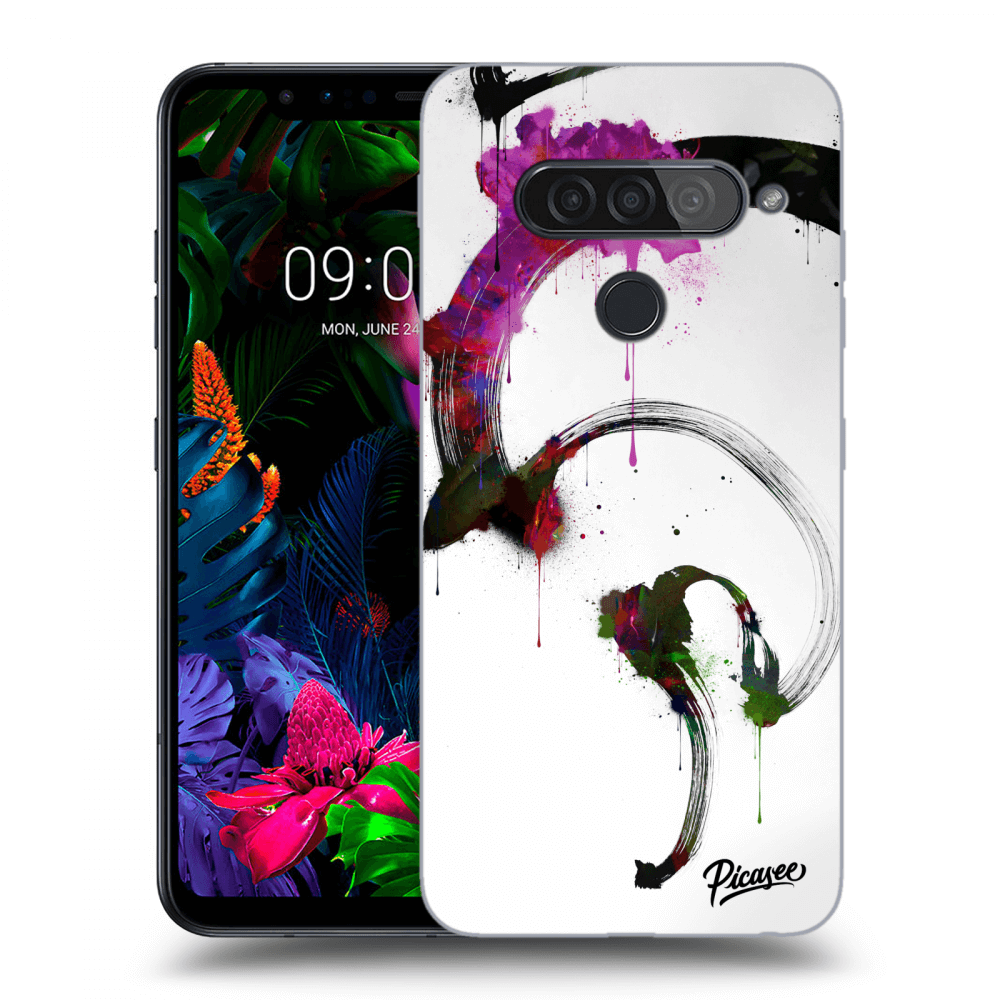 Picasee LG G8s ThinQ Hülle - Transparentes Silikon - Peony White